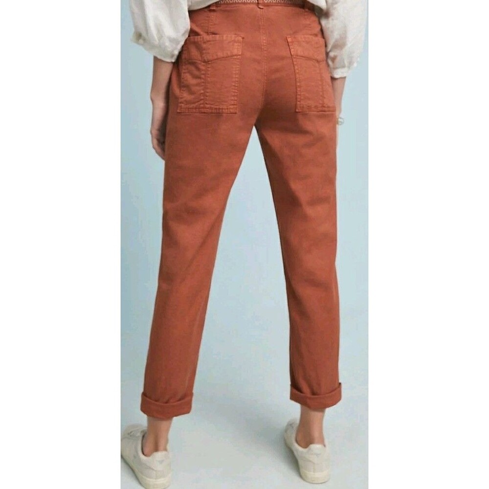 Anthropologie The Wanderer Utility Cargo Pants Clay Terra Cotta Color Size 26 - Picture 2 of 13